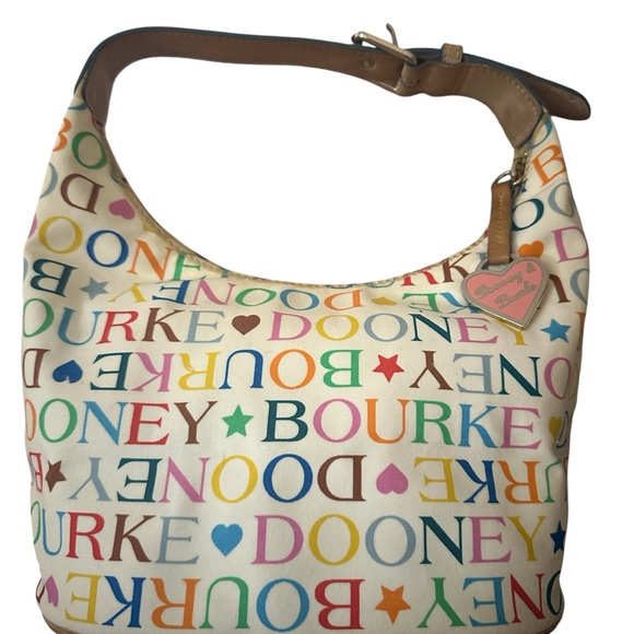 Dooney & Bourke RAINBOW Y2K Bag With Pink Heart Charm - Picture 3 of 16